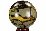 Polished Septarian Sphere - Madagascar #122922-1